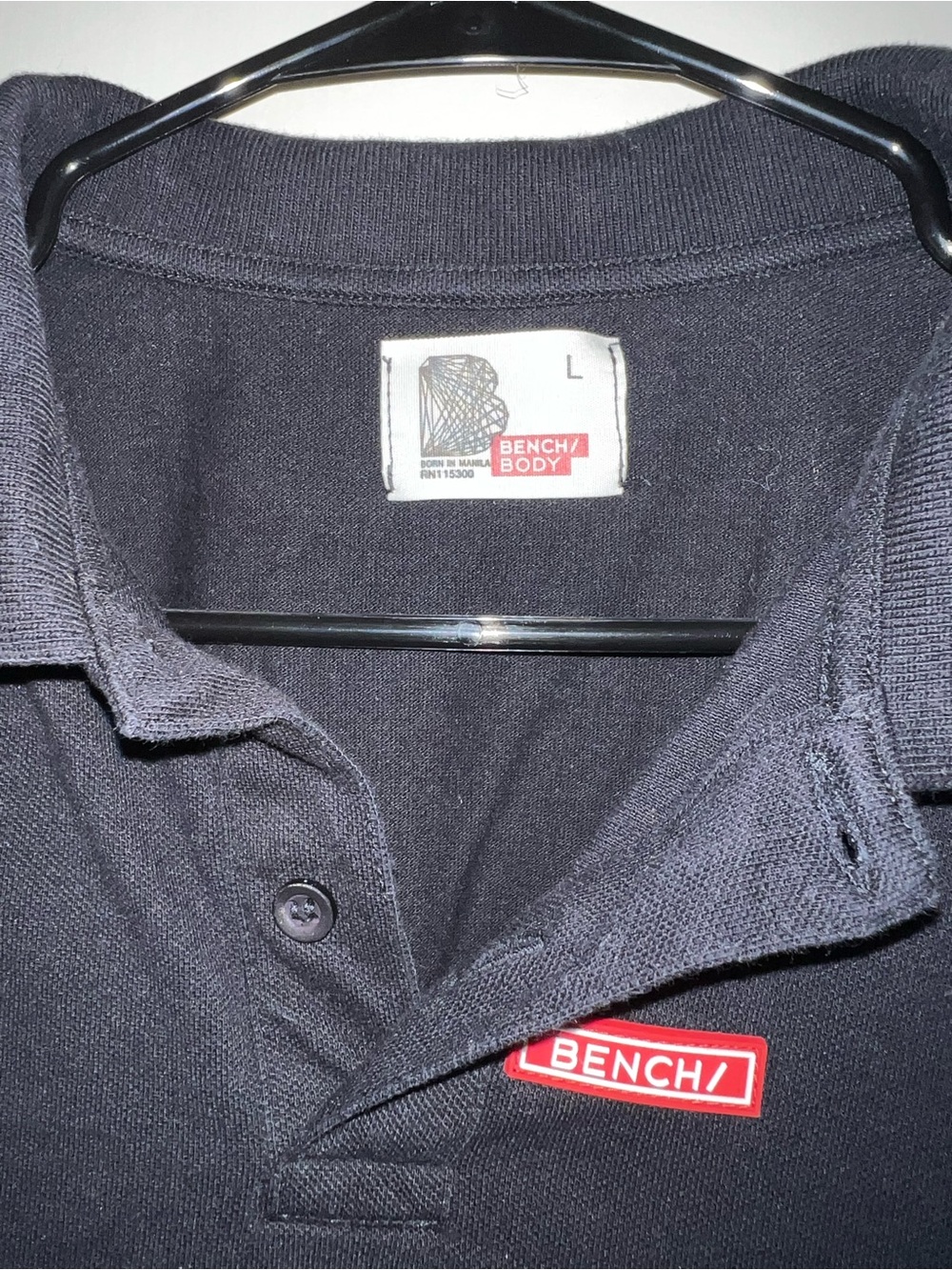 mens black polo